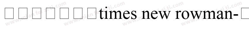 阿拉伯数字字体times new rowman字体转换